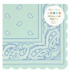 Discount Petites serviettes en papier Western - Set de 16 Enfant Décoration De Fête