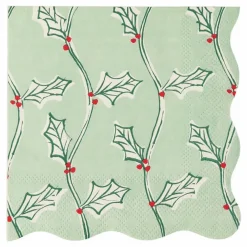 Best Petites serviettes Noël motifs Block Print - set de 16 Enfant Décoration De Fête