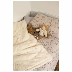 Online Plaid matelassé brodé hirondelles en gaze de coton Couvertures Et Plaids|Linge De Lit Bébé