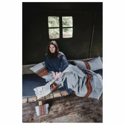 Plaid Montana en laine et lin | Linge De Lit