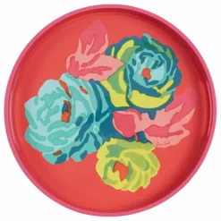 Clearance Plateau laqué Nizam Flower Geranium | Art De La Table