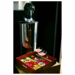 Best Plateau laqué Nizam Stripes | Art De La Table