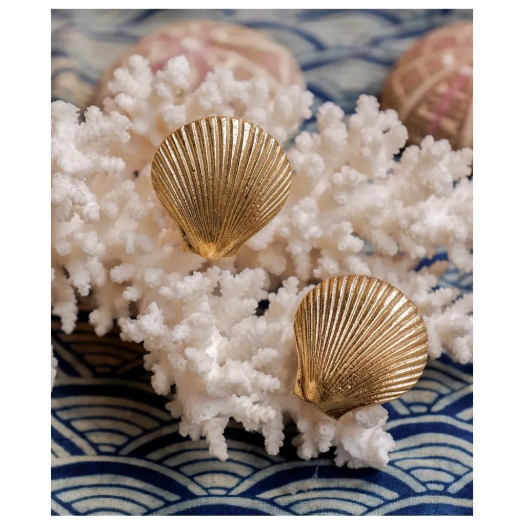 Hot Poignée de porte en laiton Shell | Petits Rangements