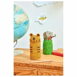 Discount Pot à crayons en raphia Tigre | Enfant Patères, Paniers Enfant