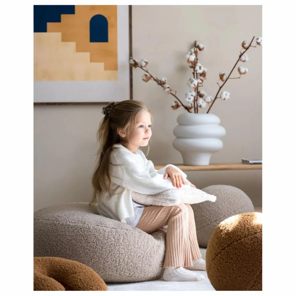 New Pouf en teddy | Enfant Matelas De Sol, Poufs Enfant