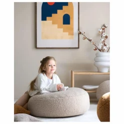 New Pouf en teddy | Enfant Matelas De Sol, Poufs Enfant