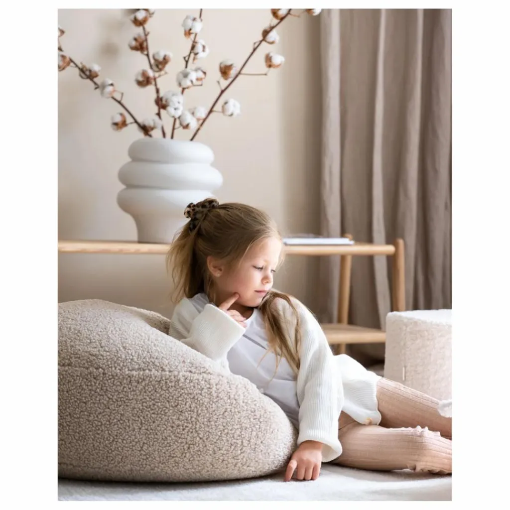 New Pouf en teddy | Enfant Matelas De Sol, Poufs Enfant