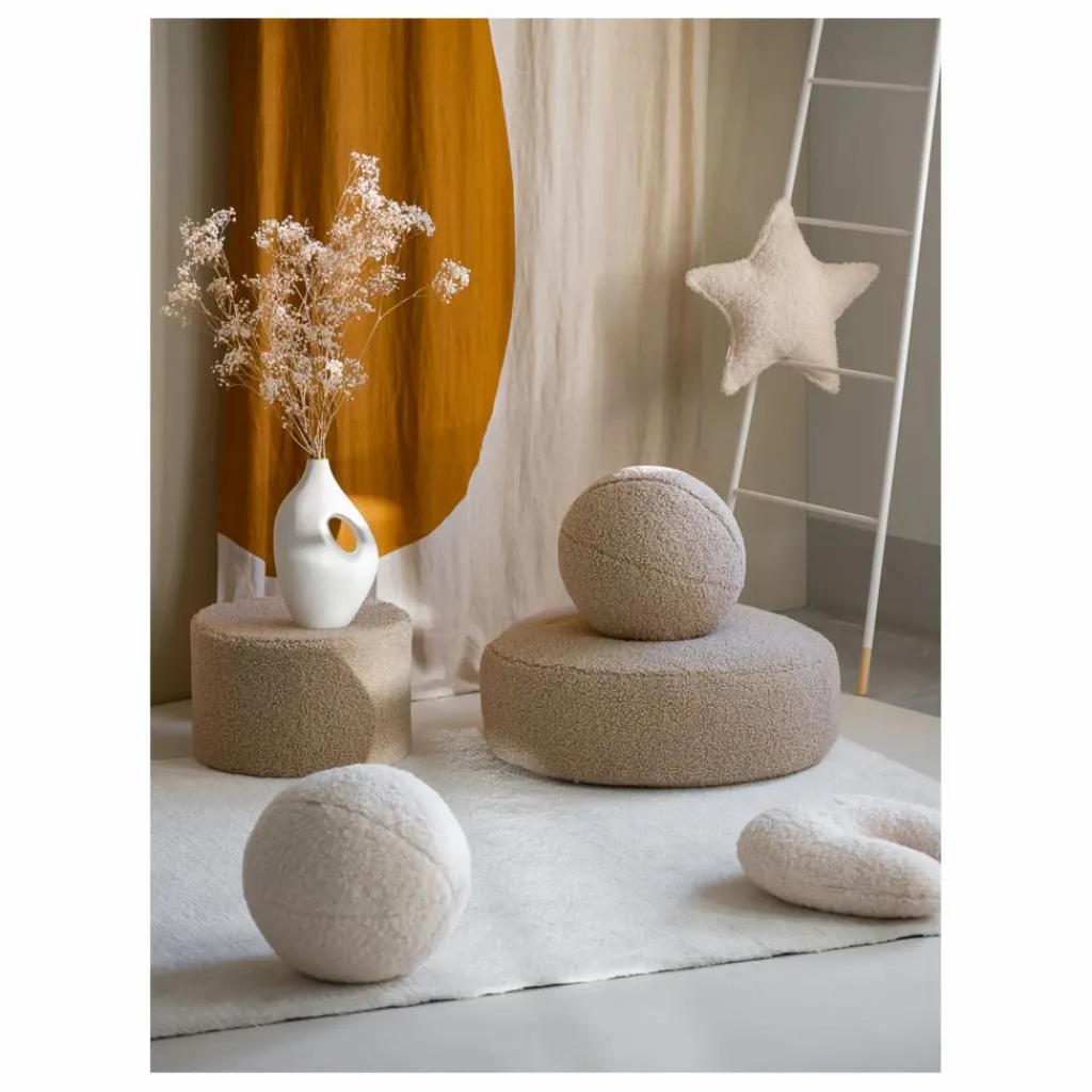 New Pouf en teddy | Enfant Matelas De Sol, Poufs Enfant