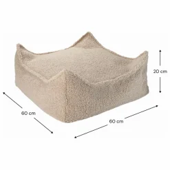 Sale Pouf ottoman en teddy | Enfant Matelas De Sol, Poufs Enfant