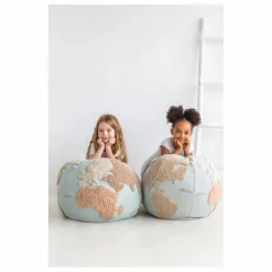 Outlet Pouf World map | Enfant Matelas De Sol, Poufs Enfant