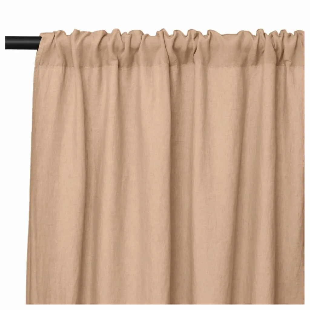 Online Rideau fourreau ou à pincer en lin lavé | Rideaux|Rideaux