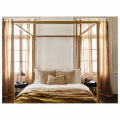 Sale Rideau Vice Versa Frangé en gaze de lin lavé | Rideaux|Rideaux