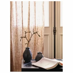 Hot Rideau Vice Versa frangé en gaze de Lin lavé | Rideaux|Rideaux