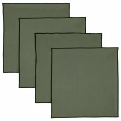 Online Serviette de table en lin lavé-surfilée - Set de 4 | Linge De Table|Art De La Table