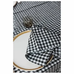Sale Serviette de table en lin lavé vichy | Linge De Table|Art De La Table