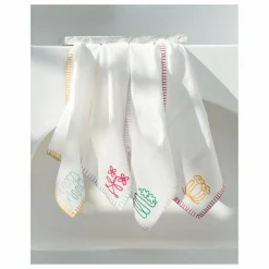 Serviettes de table brodées - Set de 4 Linge De Table|Art De La Table