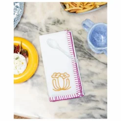 Serviettes de table brodées - Set de 4 Linge De Table|Art De La Table