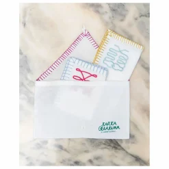 Serviettes de table brodées - Set de 4 Linge De Table|Art De La Table