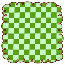 New Serviettes de table vichy Dama Verde - Set de 2 | Linge De Table|Art De La Table