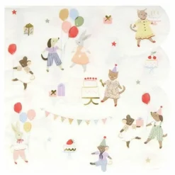 Outlet Serviettes en papier d'anniversaire Animal Friends - Set de 16 Enfant Décoration De Fête