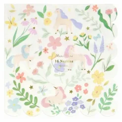 Online Serviettes en papier Meadow Licornes - Set de 16 Enfant Décoration De Fête
