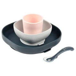 New Set vaisselle silicone 4 pièces | Premiers Repas|Puériculture