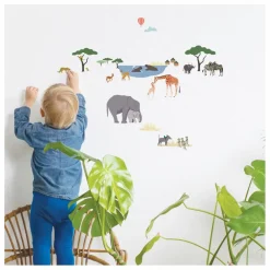 Hot Sticker easy Safari Enfant Décoration Murale|Déco Murale Enfant
