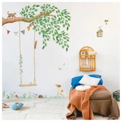 New Sticker géant Balançoire Enfant Déco Murale Enfant