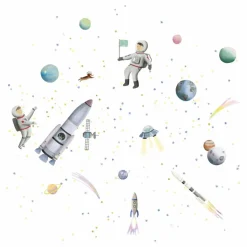 Hot Sticker géant Espace Enfant Décoration Murale|Déco Murale Enfant