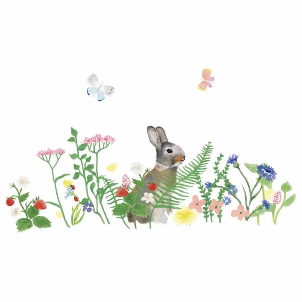 Stickers easy Lapin de printemps Enfant Décoration Murale|Déco Murale Enfant