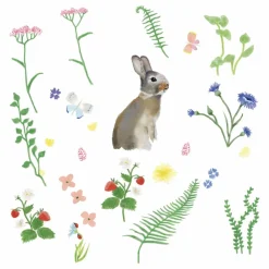 Stickers easy Lapin de printemps Enfant Décoration Murale|Déco Murale Enfant