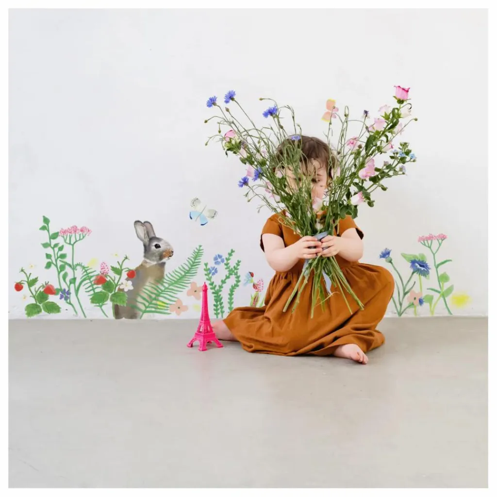Stickers easy Lapin de printemps Enfant Décoration Murale|Déco Murale Enfant