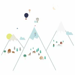 New Stickers Grandes montagnes Enfant Décoration Murale|Déco Murale Enfant