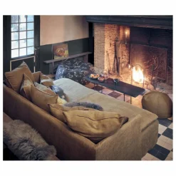 Table basse Along rectangulaire en bois brulé | Tables, Bureaux