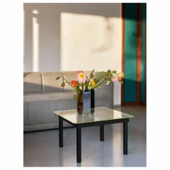 Table basse en verre Kofi, pietement en chêne | Tables, Bureaux