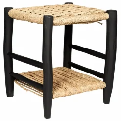 Online Table de nuit en bois peint et palme | Tables, Bureaux|Lits, Tables De Chevet