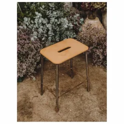 Outlet Tabouret Adam, assise en cuir | Chaises, Tabourets, Bancs