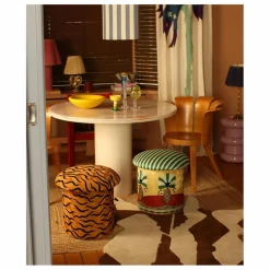 Online Tabouret brodé Maya Tiger | Chaises, Tabourets, Bancs