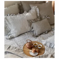 Sale Taie d'oreiller Boho en Lin Lavé shaker | Linge De Lit