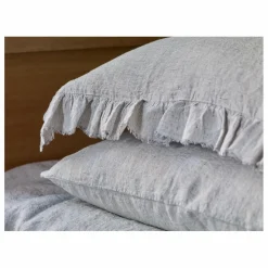 New Taie d'oreiller Boho en Lin Lavé shaker | Linge De Lit