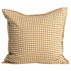 Sale Taie d'oreiller en lin lavé vichy | Linge De Lit