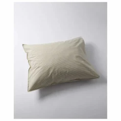 Taie d'oreiller Striped en percale organique - -Ecru | Enfant Linge De Lit Enfant|Linge De Lit