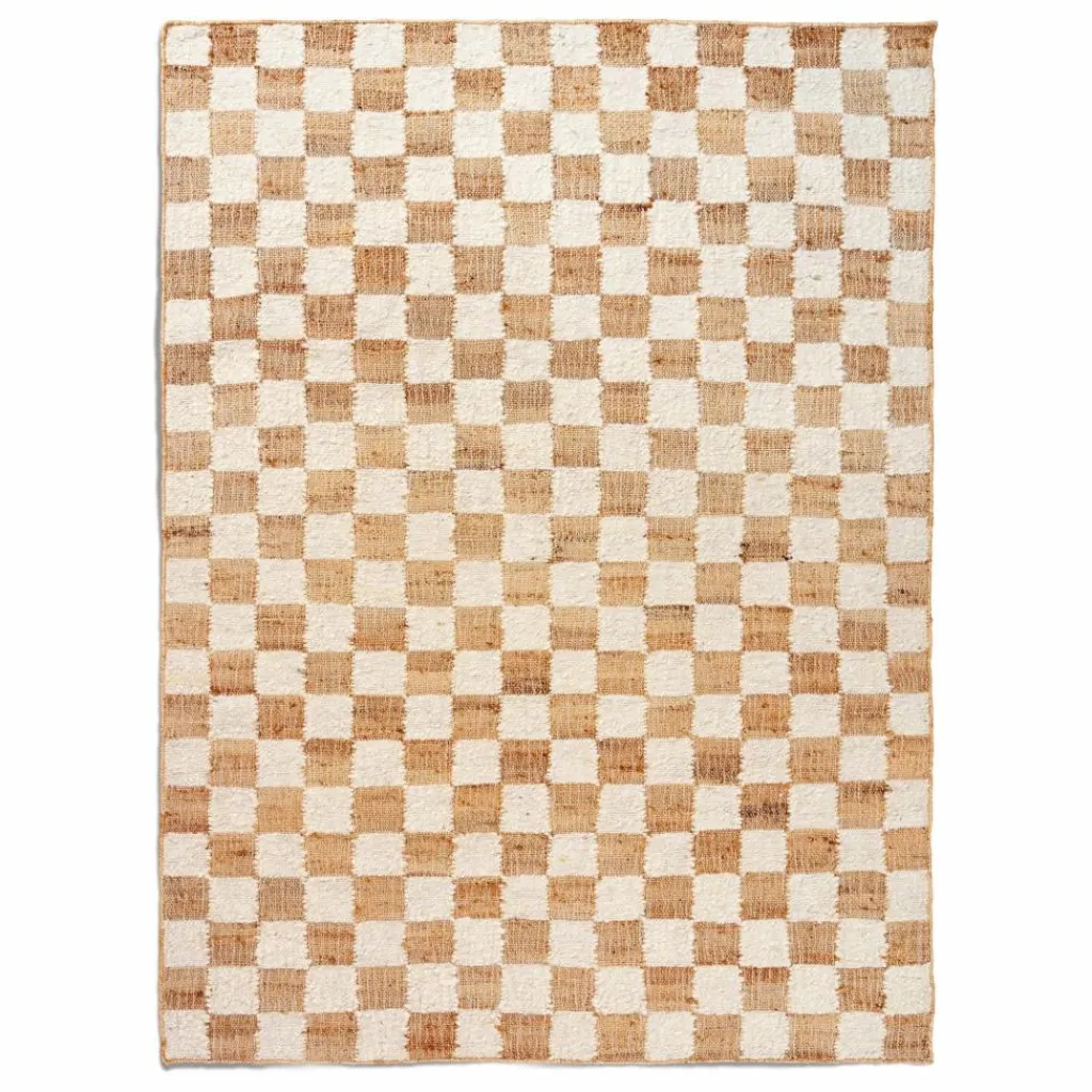 Clearance Tapis en jute et laine Check | Tapis