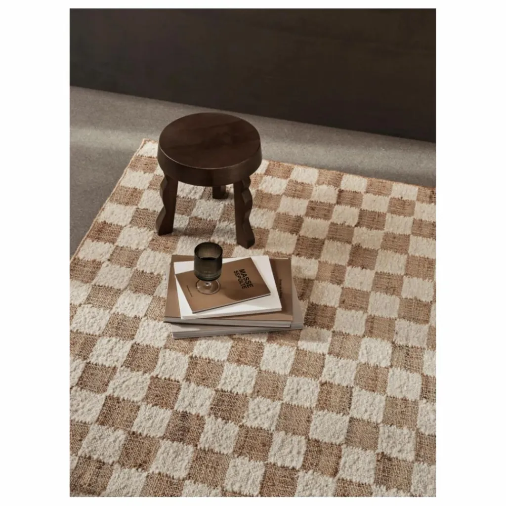 Clearance Tapis en jute et laine Check | Tapis