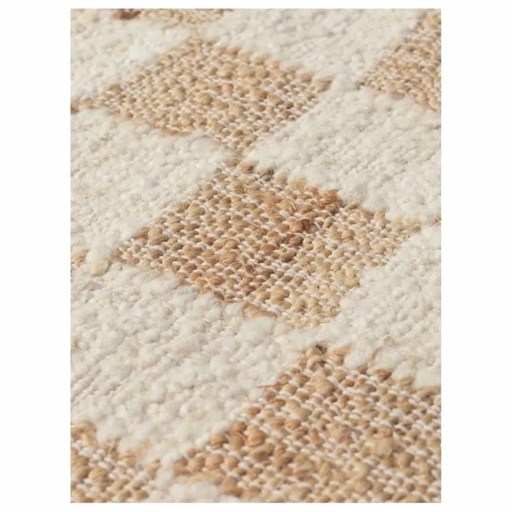 Online Tapis en jute et laine Check | Tapis