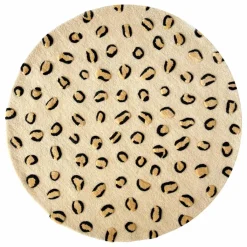Tapis rond Lépoard en laine Enfant Tapis|Tapis Enfant