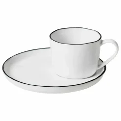 Discount Tasse avec soucoupe en porcelaine Salt Art De La Table