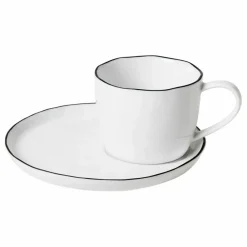 Discount Tasse avec soucoupe en porcelaine Salt Art De La Table