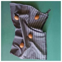 Torchon rayé en coton bio Piero | Linge De Table|Art De La Table