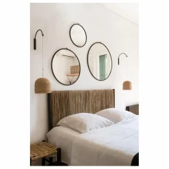 Discount Tête de lit en bois brut et palme | Lits, Tables De Chevet